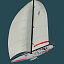 competition sailing yacht luna 3d model