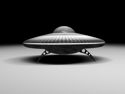 3d ufo transport aircraft model