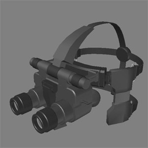 military night vision goggles 3d model
