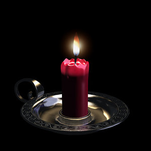 3d model candle candleholder