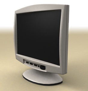 3d model flat screen lcd monitor