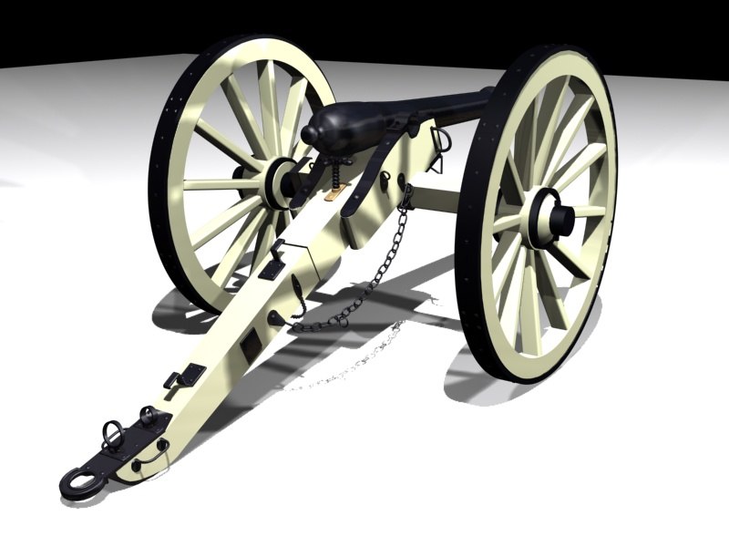 3d model civil war cannon