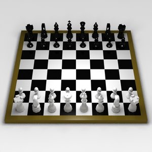 3d chess set model