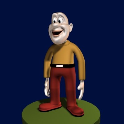 toon human male 3d 3ds