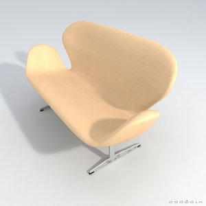 arne jakobsen swan sofa 3d model