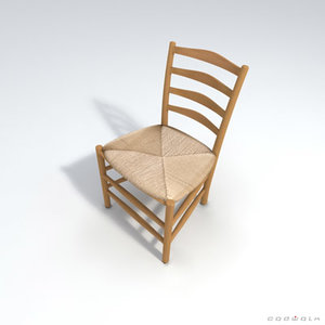 kaare klint church chair 3d model
