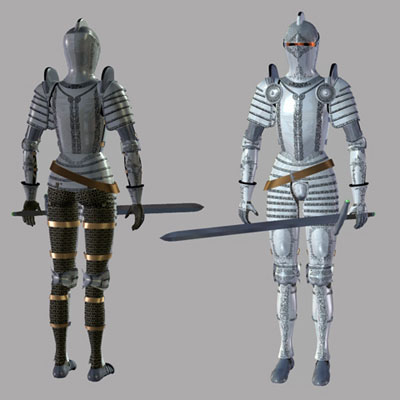 poser armored knight poser human