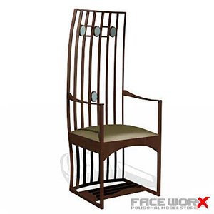 3d model of faceworx chairs
