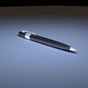 3d model ball fountain pen