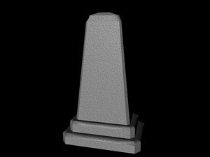 3d obelisk tombstone