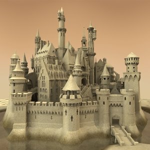 sandcastle sand castle 3d model