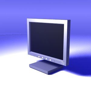 3d lcd flat monitor model