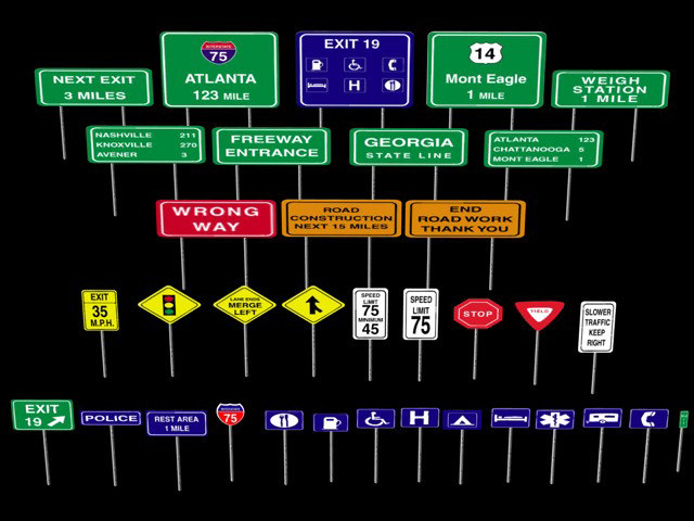 3D модель Дорожные знаки США - TurboSquid 172503