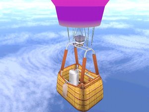 free -air balloon gondola 3d model