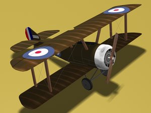 3d sopwith pup fighter model