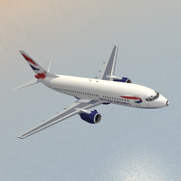 3d b 737-300 british airways