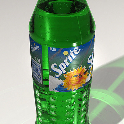 sprite plastic bottle 3d model