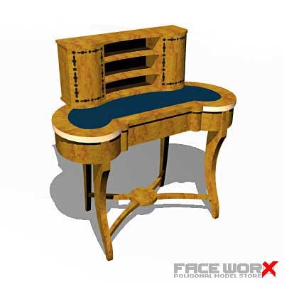 Desk Old Fashioned 3d Max