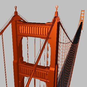 golden gate bridge 3d model