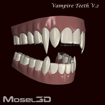 Modele 3d De Dents De Vampire Turbosquid