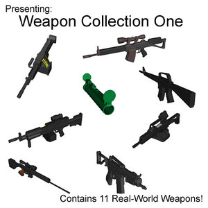3d weapons machine gun rifle model