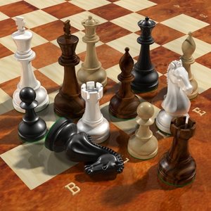 chess chessboard 3d model