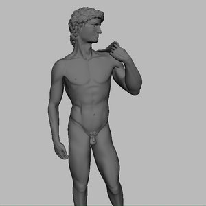 michelangelos statue 3d model