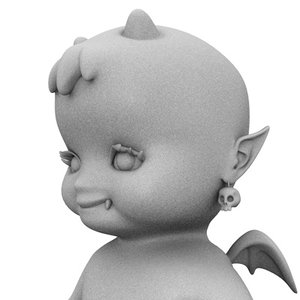 3d devil baby model