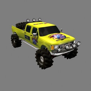 3d model of monster truck