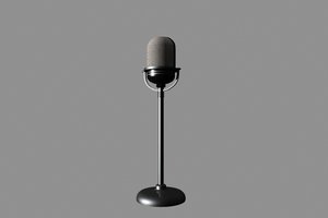 old style microphone 3d model