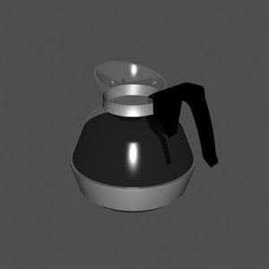 3d coffee pot decanter