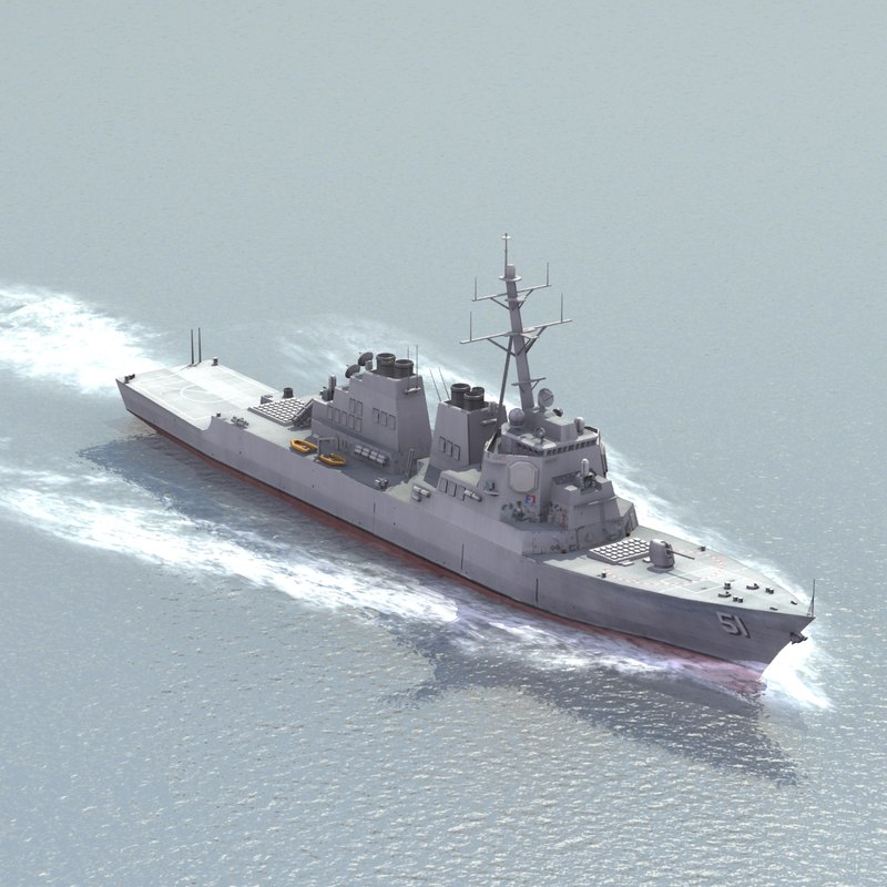 navy destroyer 3d lwo