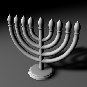 menorah candlestick 3d 3ds