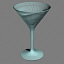 martini glass 3d model