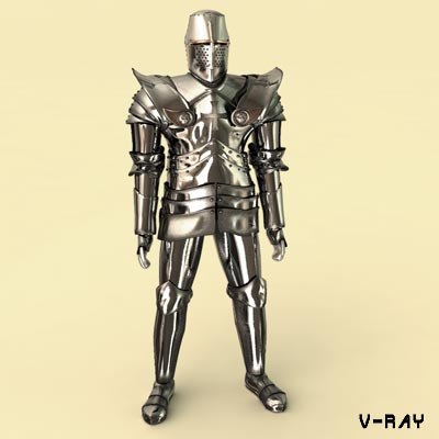 medieval iron armor 3d model