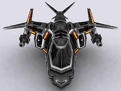 real-time sci-fi spaceships 3d model