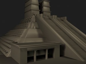 aztecs pyramid 3d max