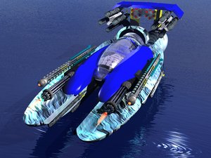 attack boat 3d model