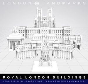buildings monuments royal landmarks 3d model