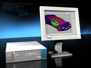 desktop computer 3d model