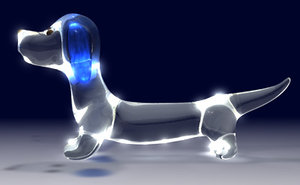 dachshund glass 3d dxf