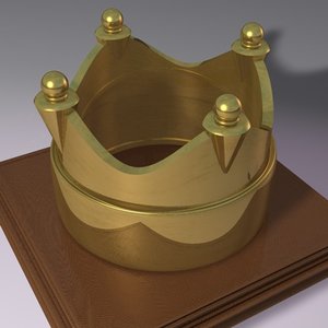 gold crown 3d model