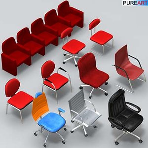 office furniture chairs ofc1 3d model