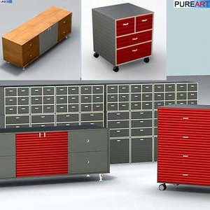 3d office furniture cabinet ofc1 model