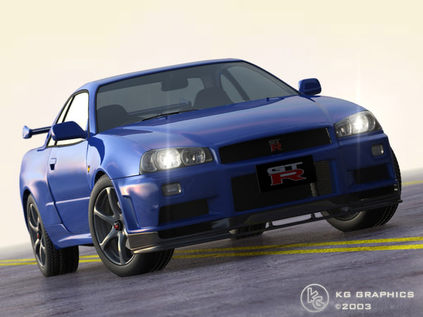 Modele 3d De Nissan Skyline Gt R R34 V Spec Ii Turbosquid