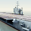aircraft carrier uss cvn 3d model