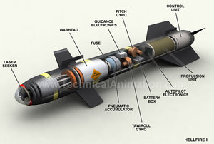 3d hellfire ii missle missile model