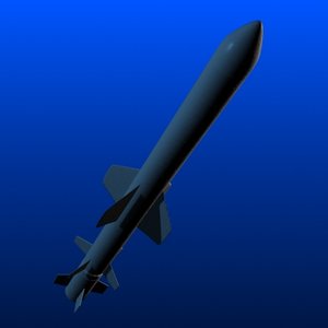 3d model agm-84d harpoon missile