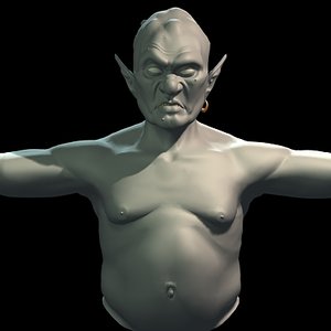 3d model of realistic ogre