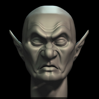 3d ogre orc head